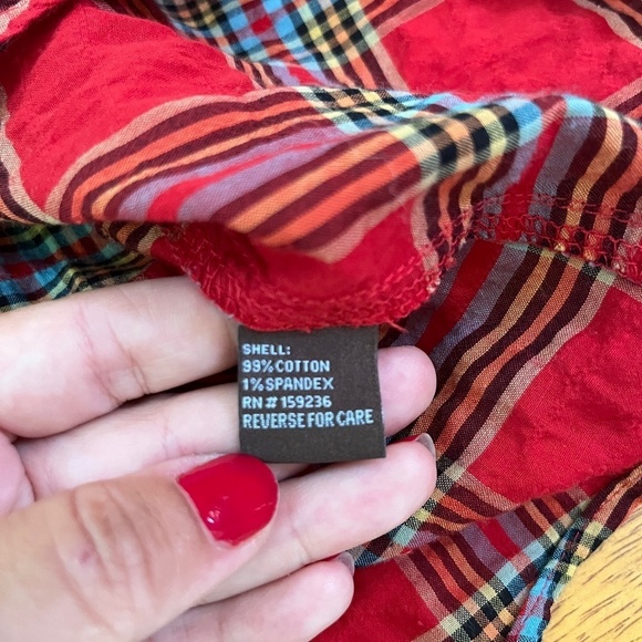 J.McLaughlin Lois Blouse Plaid Long Sleeves Light Fabric Summer Shirt, Size M - Picture 6 of 8